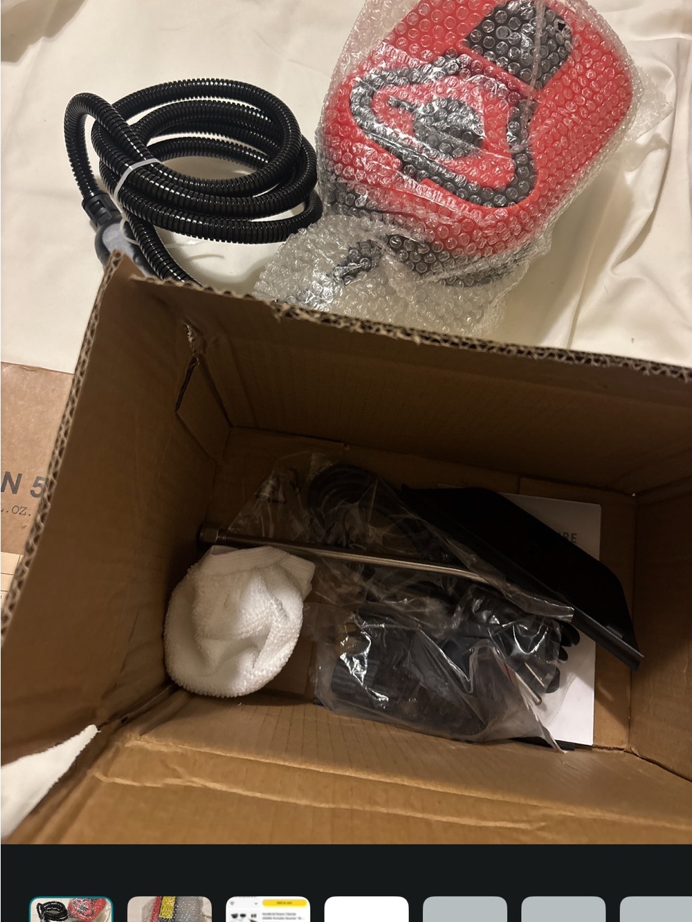 Red steam cleaner New-